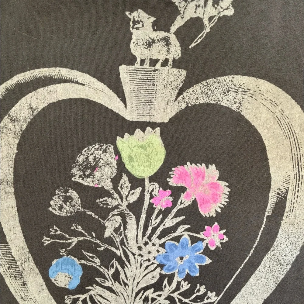 NWT! Magnolia Pearl Gray Black Sabbath Graphic Sweatshirt Floral ~ OS - Picture 10 of 15